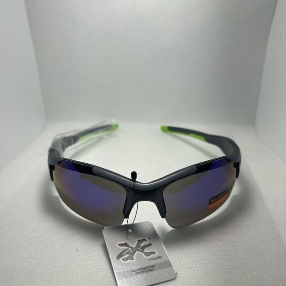 X-Loop Mens Rimless Mirrored Sunglasses - Picture 2 of 3